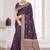 Sangam prints purple cotton blend woven work traditional saree