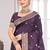 Sangam prints purple cotton blend woven work traditional saree