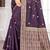 Sangam prints purple cotton blend woven work traditional saree