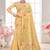 Sangam prints yellow cotton blend woven work traditional saree