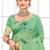 Sangam prints mint green cotton blend woven work traditional saree