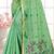 Sangam prints mint green cotton blend woven work traditional saree