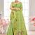 Sangam prints parrot green cotton blend woven work traditional saree