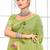Sangam prints parrot green cotton blend woven work traditional saree