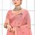 Sangam prints blush pink cotton blend woven work traditional saree