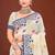 Sangam prints navy blue cotton blend woven work traditional saree