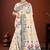 Sangam prints grey cotton blend woven work traditional saree