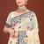 Sangam prints grey cotton blend woven work traditional saree