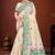 Sangam prints green cotton blend woven work traditional saree