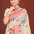 Sangam prints red cotton blend woven work traditional saree