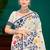 Sangam prints navy blue cotton blend woven work traditional saree