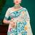 Sangam prints sky blue cotton blend woven work traditional saree