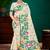 Sangam prints green cotton blend woven work traditional saree
