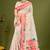 Sangam prints red cotton blend woven work traditional saree