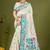 Sangam prints sky blue cotton blend woven work traditional saree