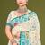 Sangam prints sky blue cotton blend woven work traditional saree