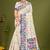 Sangam prints navy blue cotton blend woven work traditional saree