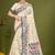 Sangam prints grey cotton blend woven work traditional saree
