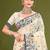 Sangam prints grey cotton blend woven work traditional saree