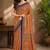 sangam prints rust orange pashmina silk blend woven work traditional saree