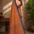 sangam prints rust orange pashmina silk blend woven work traditional saree
