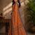 sangam prints rust orange pashmina silk blend woven work traditional saree