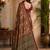 sangam prints rust brown pashmina silk blend woven work traditional saree