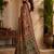 sangam prints rust brown pashmina silk blend woven work traditional saree