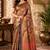sangam prints charcoal grey pashmina silk blend woven work traditional saree