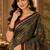 sangam prints bottle green pashmina silk blend woven work traditional saree