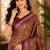 sangam prints maroon pashmina silk blend woven work traditional saree
