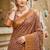 Sangam prints dusty rose cotton blend woven work traditional saree