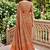 Sangam prints peach cotton blend woven work traditional saree