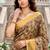 Sangam prints beige cotton blend woven work traditional saree