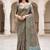 Sangam prints sky blue cotton blend woven work traditional saree