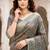 Sangam prints sky blue cotton blend woven work traditional saree