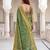 Sangam prints olive cotton blend woven work traditional saree