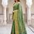 Sangam prints olive cotton blend woven work traditional saree