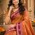 sangam prints dusty copper soft silk blend woven work traditional saree