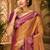 sangam prints golden mustard soft silk blend woven work traditional saree