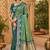 sangam prints sea green soft silk blend woven work traditional saree