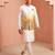 Men banarasi silk kurta and satin jacket set