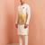 Men banarasi silk kurta and satin jacket set