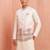 Men banarasi silk kurta and satin jacket set