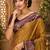 sangam prints olive gold soft silk blend woven work traditional saree