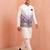 Men banarasi silk kurta and satin jacket set