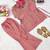 Pink hand work embroidered short kurti palazzo set for women