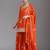 orange chinon silk semi stitched wedding suits