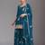blue chinon silk semi stitched wedding suits
