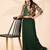 Girls floral printed crop top with jacket and wide-leg palazzo pant set(green)